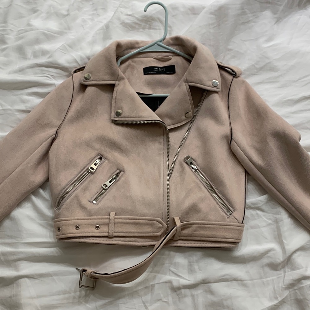 Zara Basic Outerwear suade jacket (M)